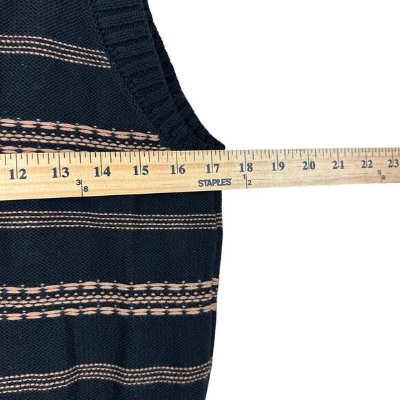 Marble Women’s Sweater Vest XS Retro Striped Button Front Indie Stranger Things - Picture 10 of 11